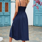 Smocked Spaghetti Strap Midi Dress
