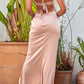 Tie-Back Halter Neck Split Dress
