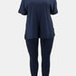 V-Neck Slit Top and Pants Set