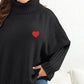 Plus Size Turtle Neck Long Sleeve Sweater