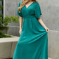 ODDI Full Size Woven Wrap Maxi Dress