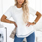 Sequin Round Neck Short Sleeve T-Shirt