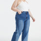 BAYEAS Full Size High Waist Two-Tones Patched Wide Leg Jeans