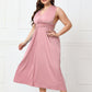 Plus Size Tied Surplice Sleeveless Midi Dress