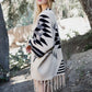 Leto Muir Woods Geometric Print Cardigan