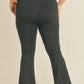 Kimberly C Full Size Slit Flare Leg Pants in Black
