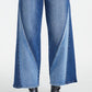 BAYEAS Full Size High Waist Two-Tones Patched Wide Leg Jeans