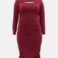 Ruched Bodycon Dress and Bolero Set