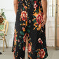 Plus Size Printed Spaghetti Strap Wide Leg Jumpsuit