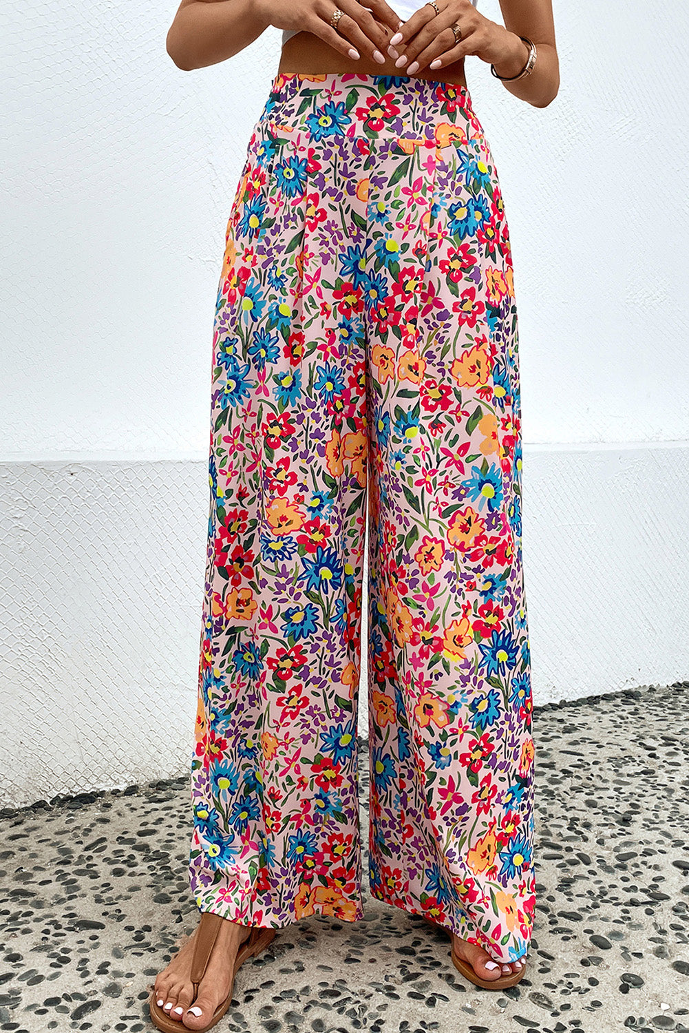 Fiona Floral Wide Leg Long Pants