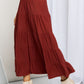 Zenana Full Size Wide Waistband Tiered Midi Skirt