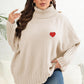 Plus Size Turtle Neck Long Sleeve Sweater