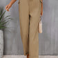Tie Waist Pocketed Long Pants