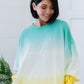 Zenana Hello Summer Full Size Run Ombre Cropped Sweatshirt