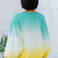Zenana Hello Summer Full Size Run Ombre Cropped Sweatshirt