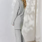 Basic Bae Full Size Ribbed High-Low Top and Wide Leg Pants Set