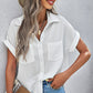 Pocketed Short Sleeve Button Down Shirt
