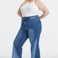 BAYEAS Full Size High Waist Two-Tones Patched Wide Leg Jeans
