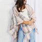 Leto Punch of Plaid Lightweight Poncho