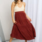 Zenana Full Size Wide Waistband Tiered Midi Skirt