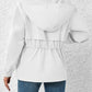 Drawstring Zip Up Hooded Jacket