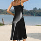 Spaghetti Strap Satin Midi Dress