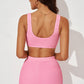 Textured Sports Bra and Shorts Set