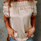 Ruffled Off-Shoulder Short Sleeve Top