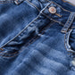 Distressed Flared Jeans with Pockets