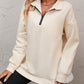Zip-Up Dropped Shoulder Sweatshirt