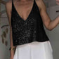 Sequin Deep V Tank