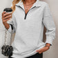 Zip-Up Dropped Shoulder Sweatshirt