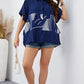 Plus Size Printed Flutter Sleeve Shirt