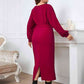 Plus Size Surplice Neck Tie Waist Dress