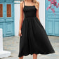 Smocked Spaghetti Strap Midi Dress