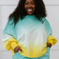 Zenana Hello Summer Full Size Run Ombre Cropped Sweatshirt
