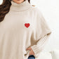 Plus Size Turtle Neck Long Sleeve Sweater