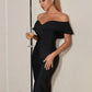 Off-Shoulder Layered Bodycon Dress