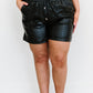 In A While Faux Crocodile Shorts