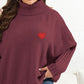 Plus Size Turtle Neck Long Sleeve Sweater