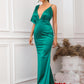 Asymmetrical Gathered Detail Backless Dress