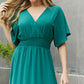 ODDI Full Size Woven Wrap Maxi Dress