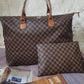 Checkered Two-Piece Bag Set