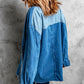 Color Block Snap Denim Jacket