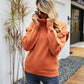 Ruffled Dropped Shoulder Turtleneck Sweater