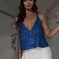 Sequin Deep V Tank
