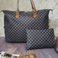 Checkered Two-Piece Bag Set