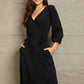 Marlie Surplice Flare Ruching Dress