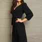 Marlie Surplice Flare Ruching Dress