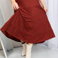 Zenana Full Size Wide Waistband Tiered Midi Skirt